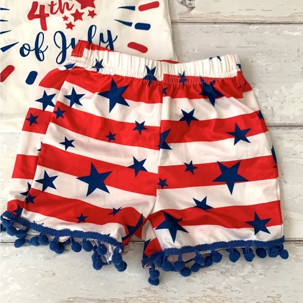 Baby Girl 12m Boutique Rory Chen 4th of July Summer Outfit Shorts Tank Headband